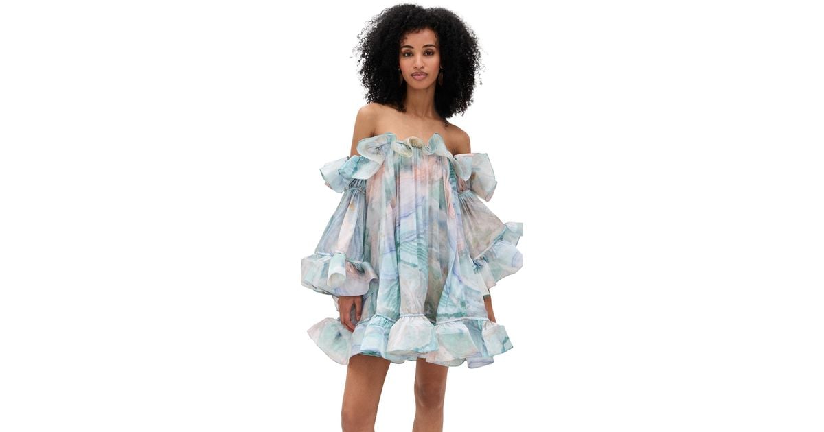 【Zimmermann】ILLUMINATE FLOUNCE MINI DRESS フリル ミニ Illuminate Flounce ruffled silk minidress in multicoloured