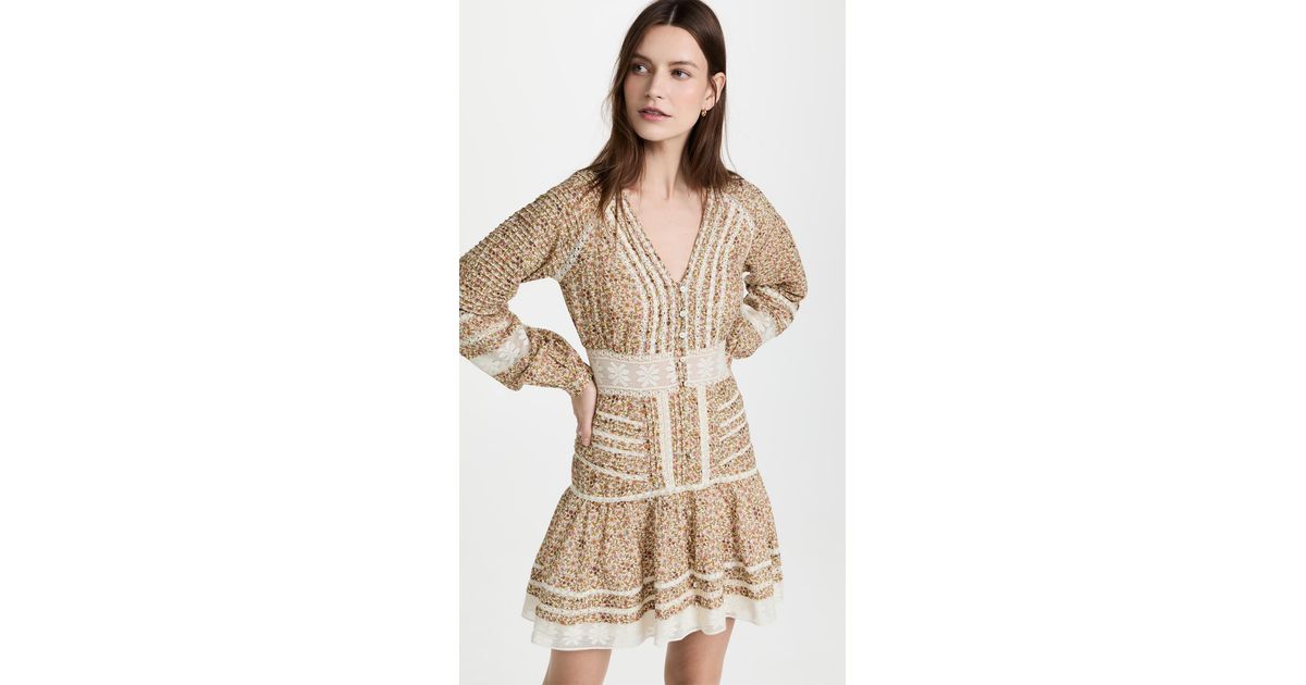 Veronica Beard Cotton Addilyn Dress in Natural | Lyst