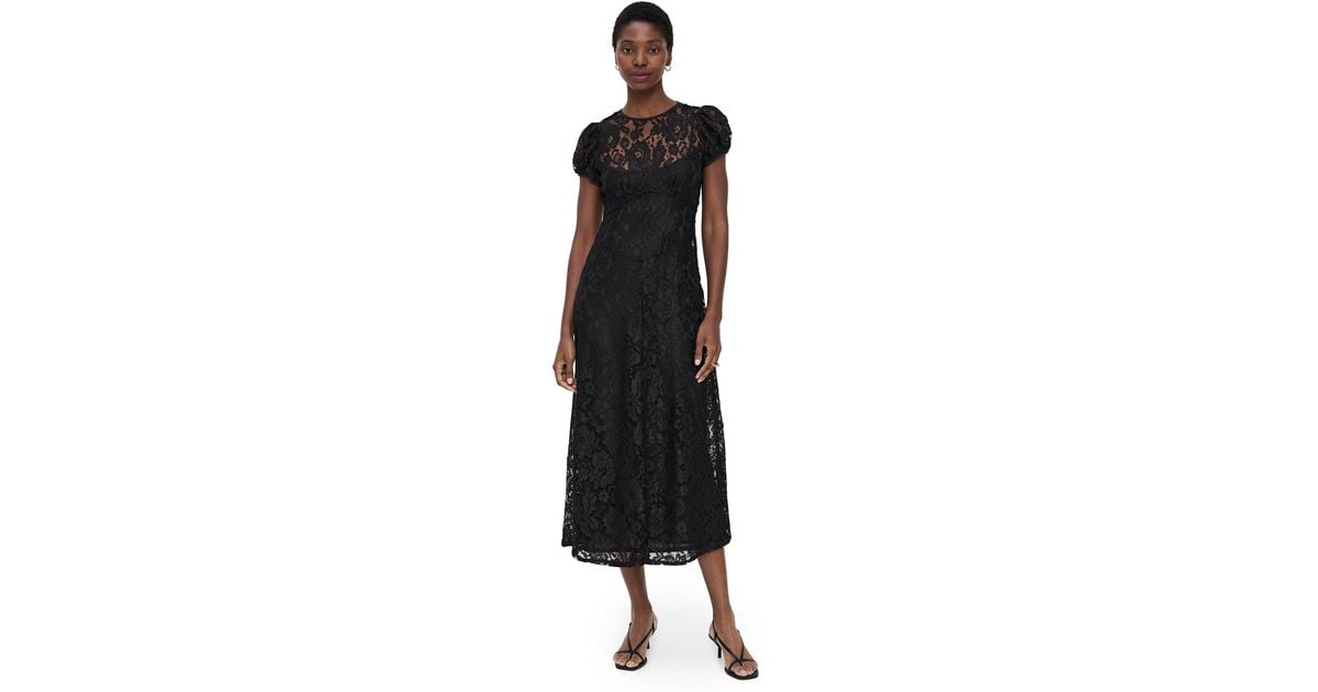 Wayf Clarity Lace Dress in Black | Lyst