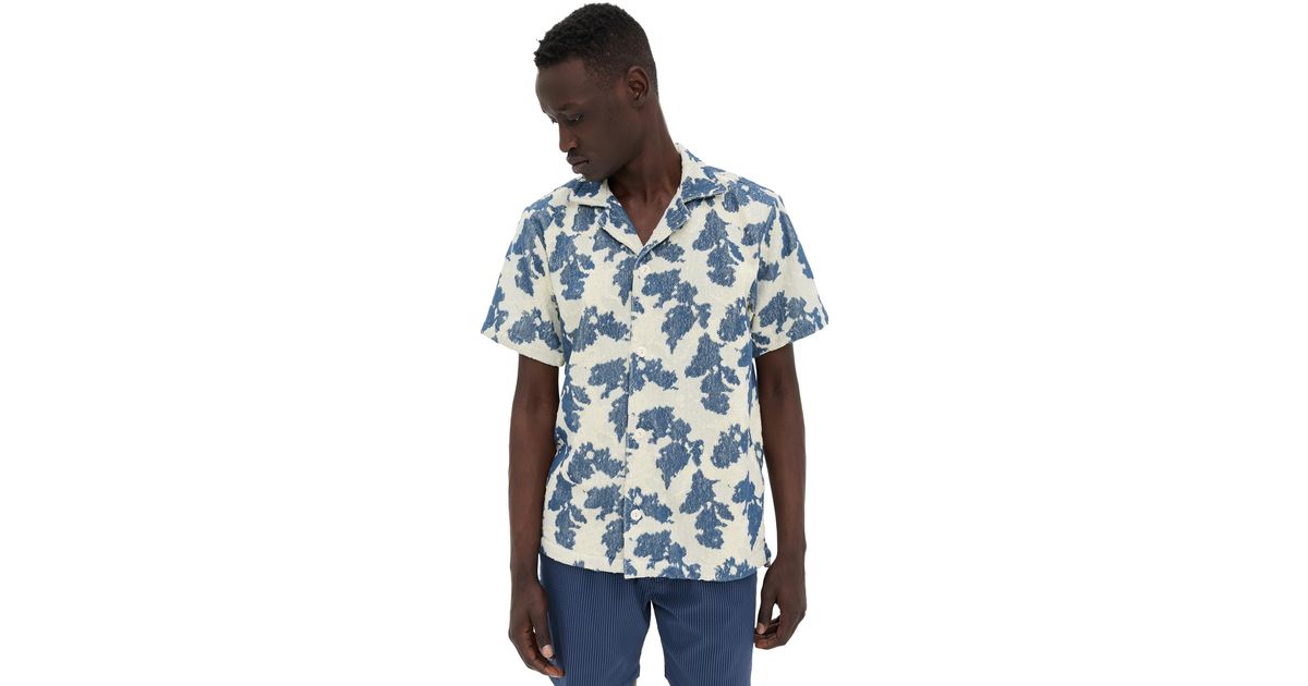 Oas Sail Contraste Cuba Terry Shirt in Blue for Men | Lyst