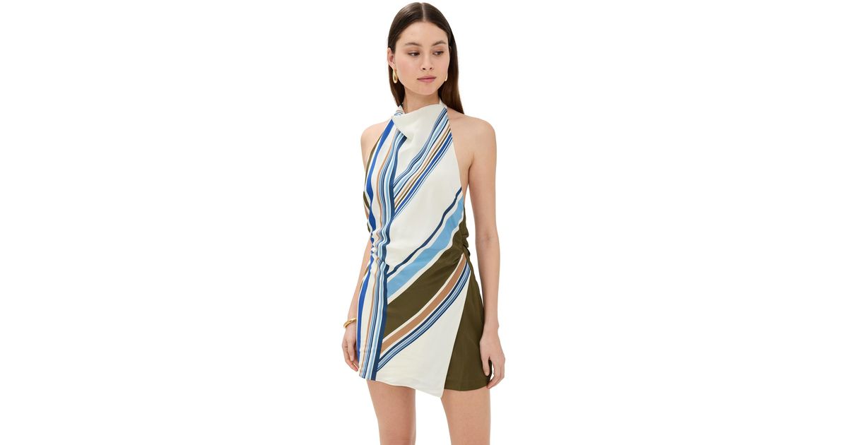 SIR. Thistle Halter Mini Dress in Blue | Lyst SIR. Thistle Halter Mini Dress in Blue | Lyst