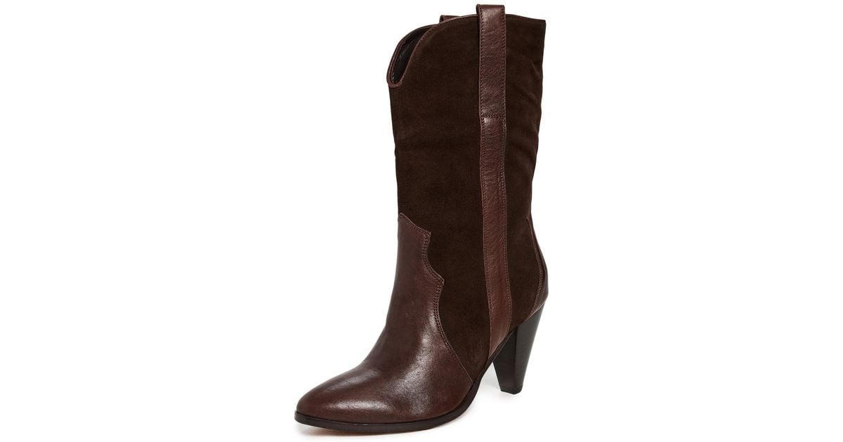 Free People Feather Heel Boots in Brown | Lyst