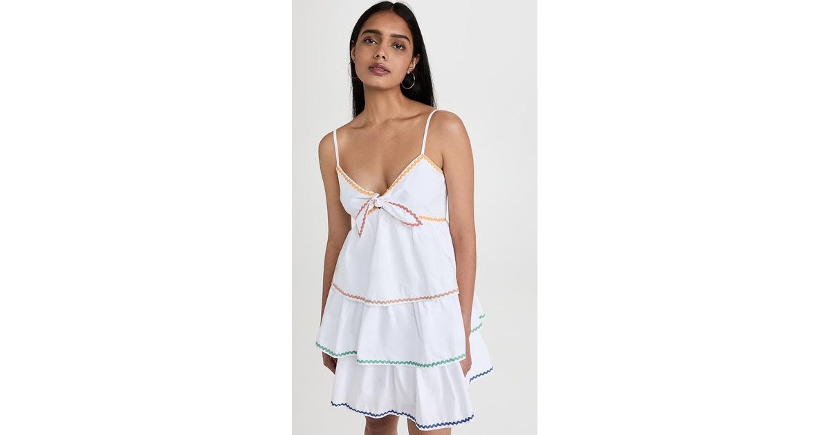 English factory colorblock midi dress top