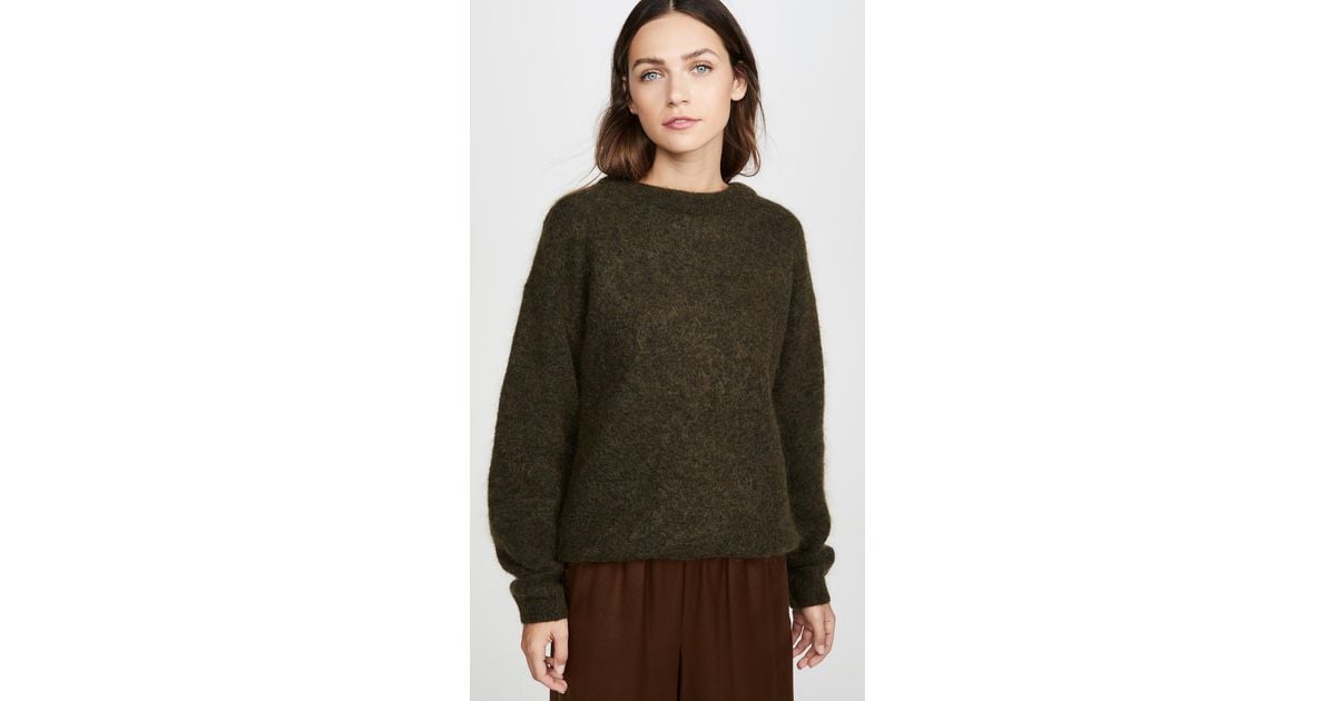 Acne Studios Dramatic Mohair Sweater in Green | Lyst