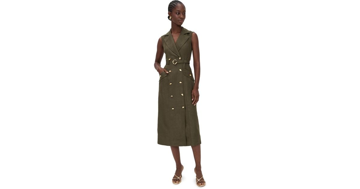 Aje. Blake Utility Midi Dress in Green | Lyst