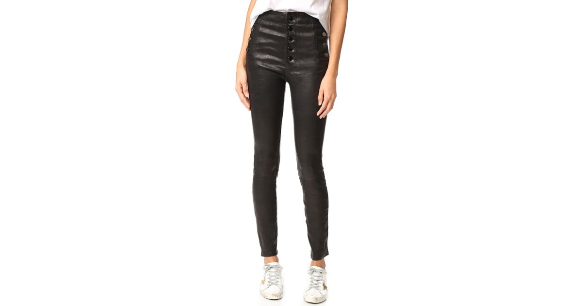 J Brand Natasha Leather Pants in Black | Lyst Canada