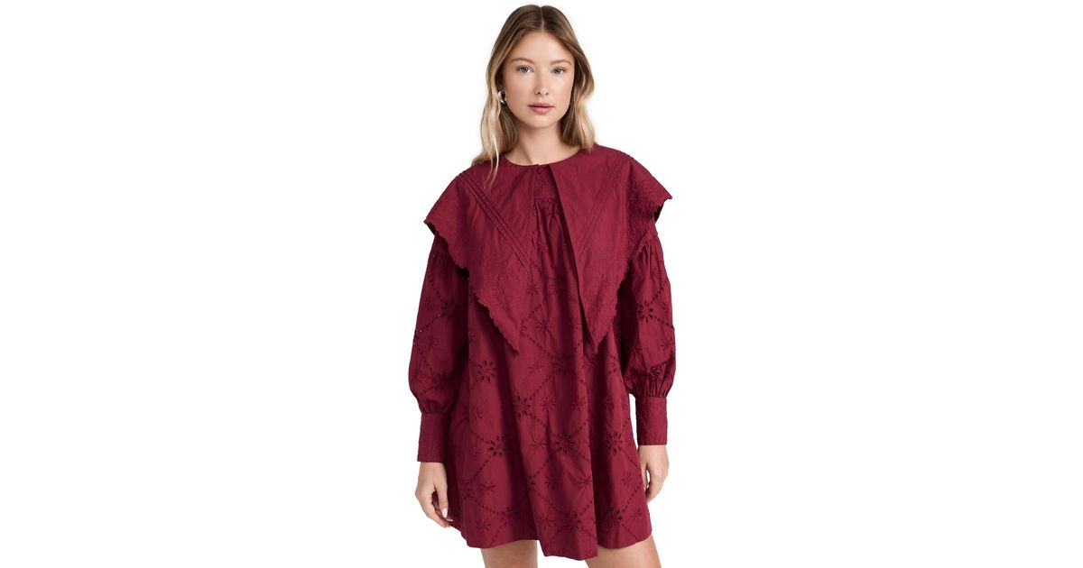 clementine embroidered collared mini dress FSW-1B