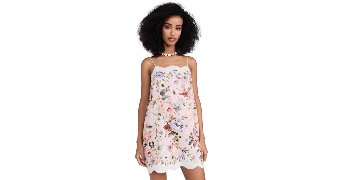 Zimmermann Acacia Scallop Mini Dress | Lyst