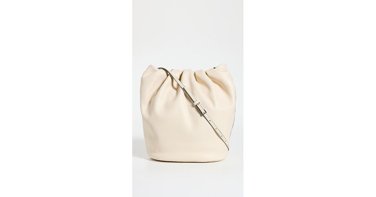 STAUD Valentina Bucket Bag in Natural Lyst