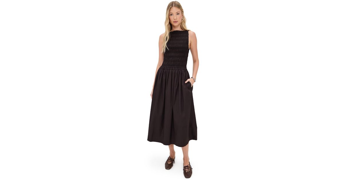 knee length dresses for ladies Melody Smocked Midi Dress - Cerise Cerise