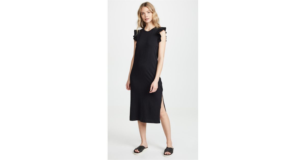 sundry ruffle midi dress