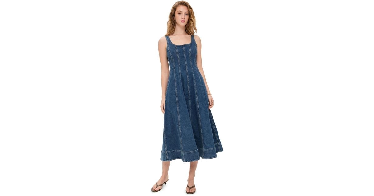 madewell denim midi dress Flare Denim Midi Dress
