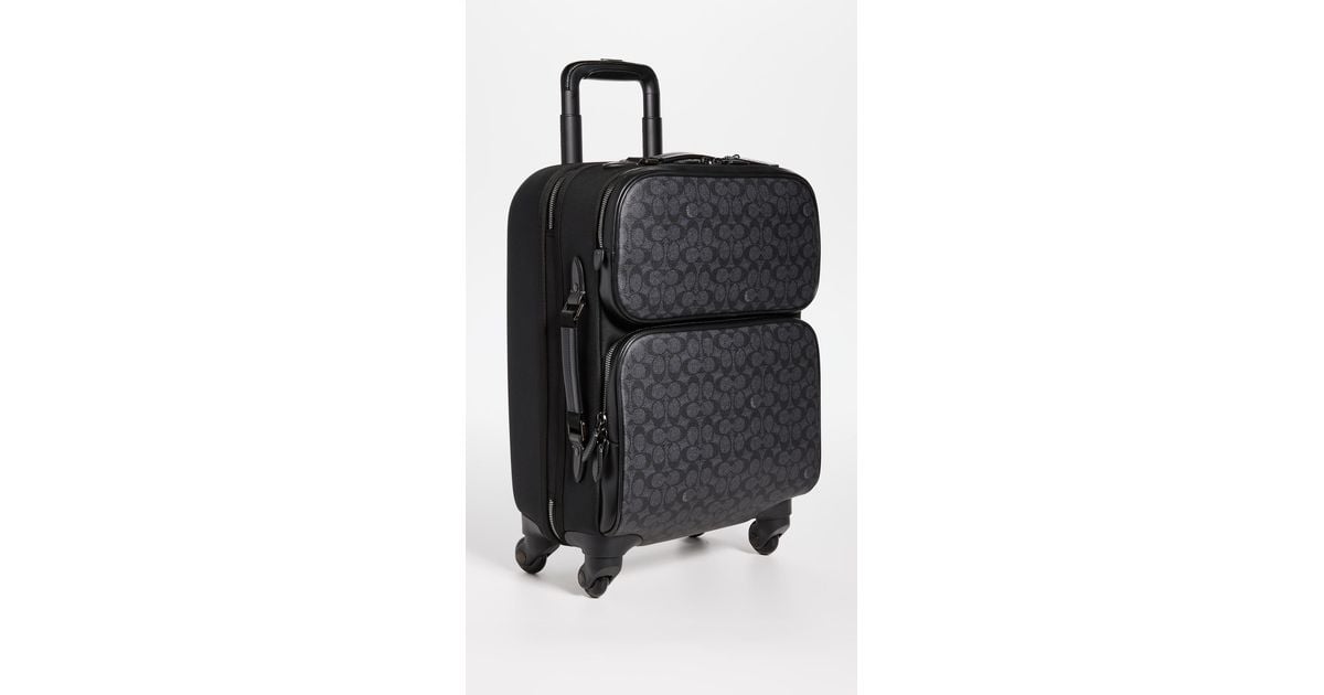 COACH Charter Wheeled Carry on In Signature Canvas in Black for Men Lyst