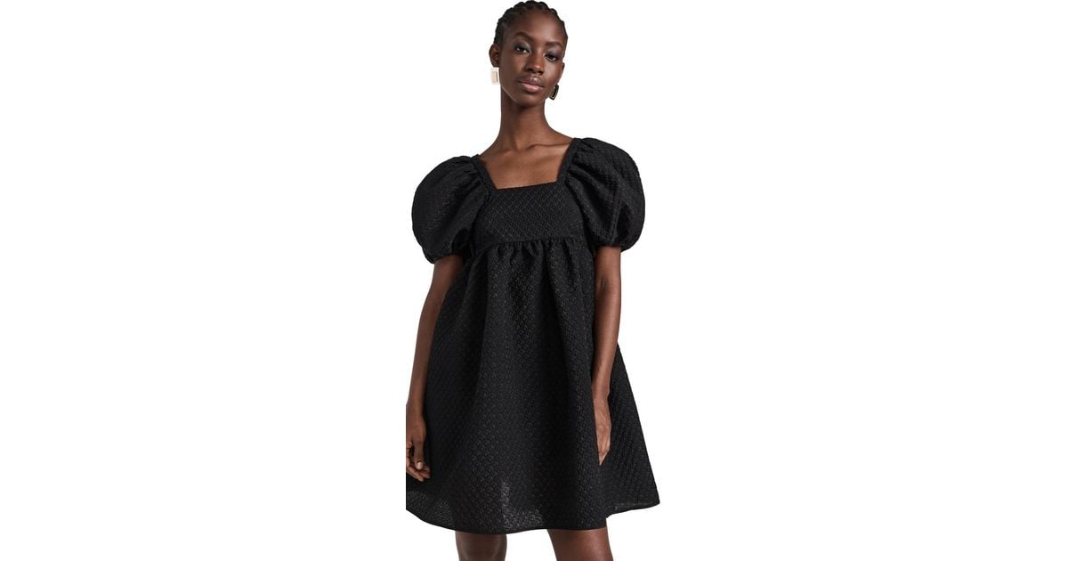 Cecilie Bahnsen Tilde Dress Blossom Matelasse in Black | Lyst