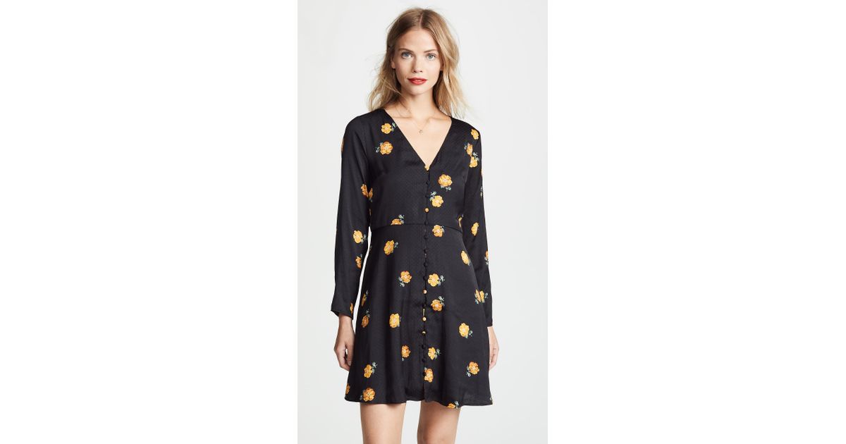 Madewell Black Floral Dress Cheap Sale 