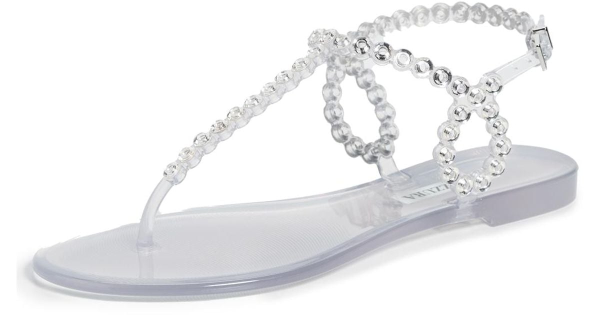 Almost Bare Crystal Jelly Flat Sandals