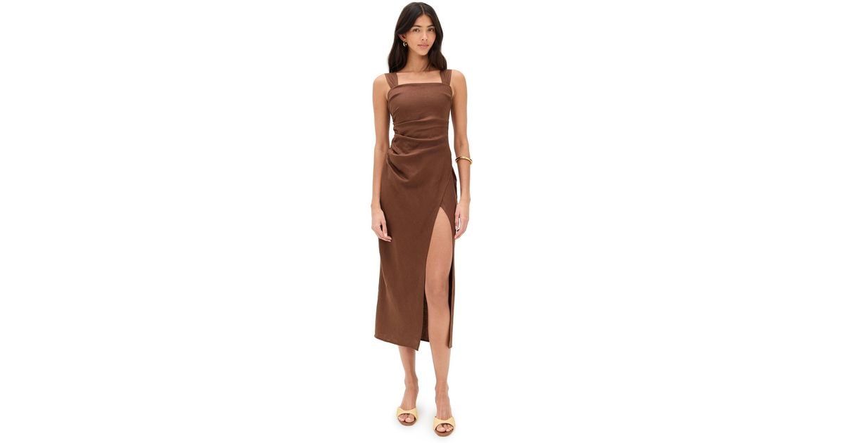 Reformation Clemente Linen Dress | Lyst