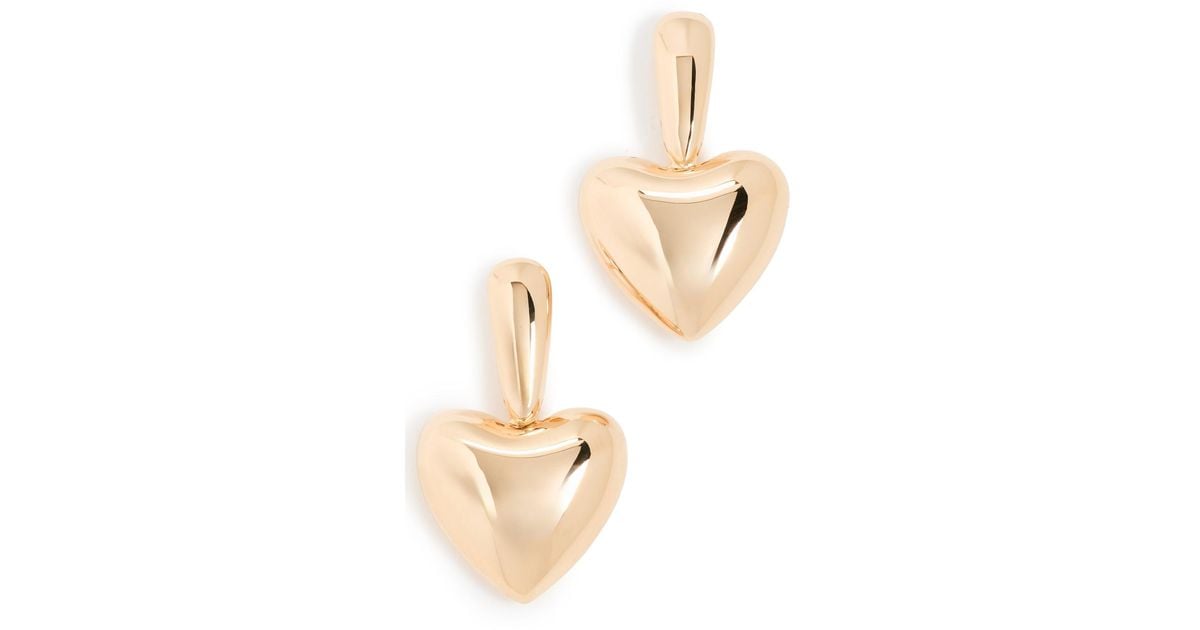 Annika Inez Large Heart Hoops in Silver main image 0