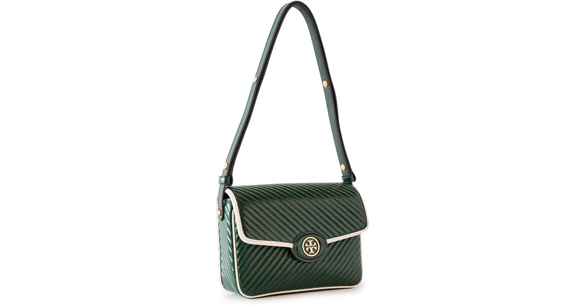 Amazon.com: Tory Burch Women's Robinson Patent Puffy Quilted