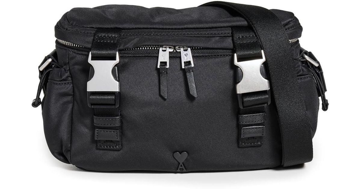 Ami Paris Adc Messenger Bag in Black for Men | Lyst