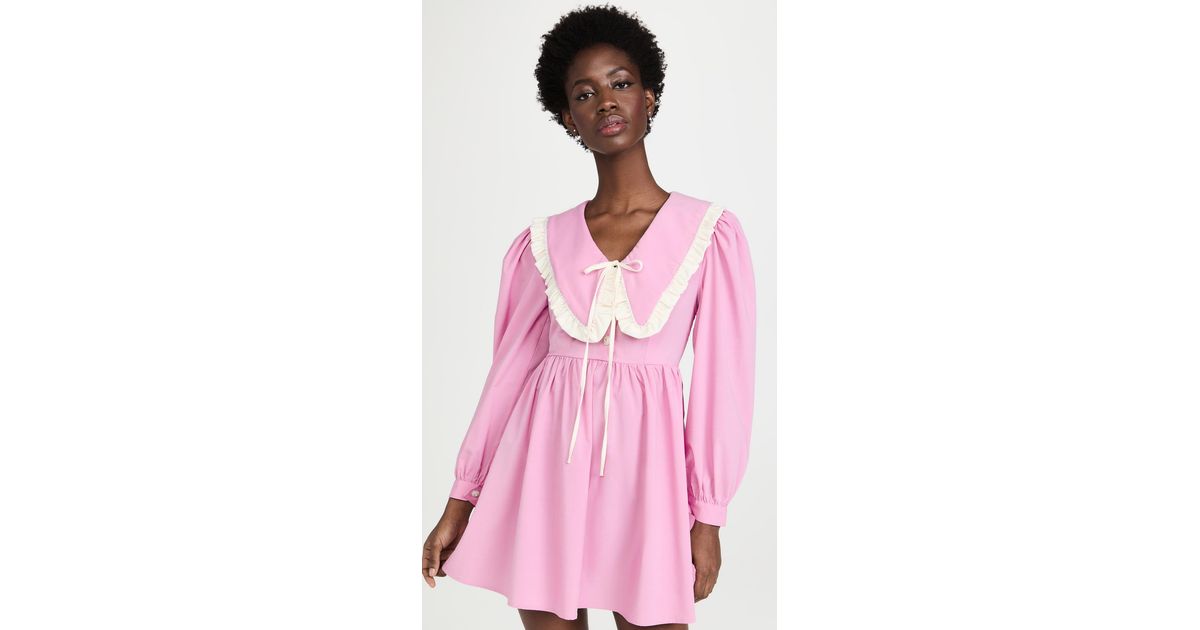 Sister Jane Synthetic Farmyard Collar Mini Dress in Pink - Lyst