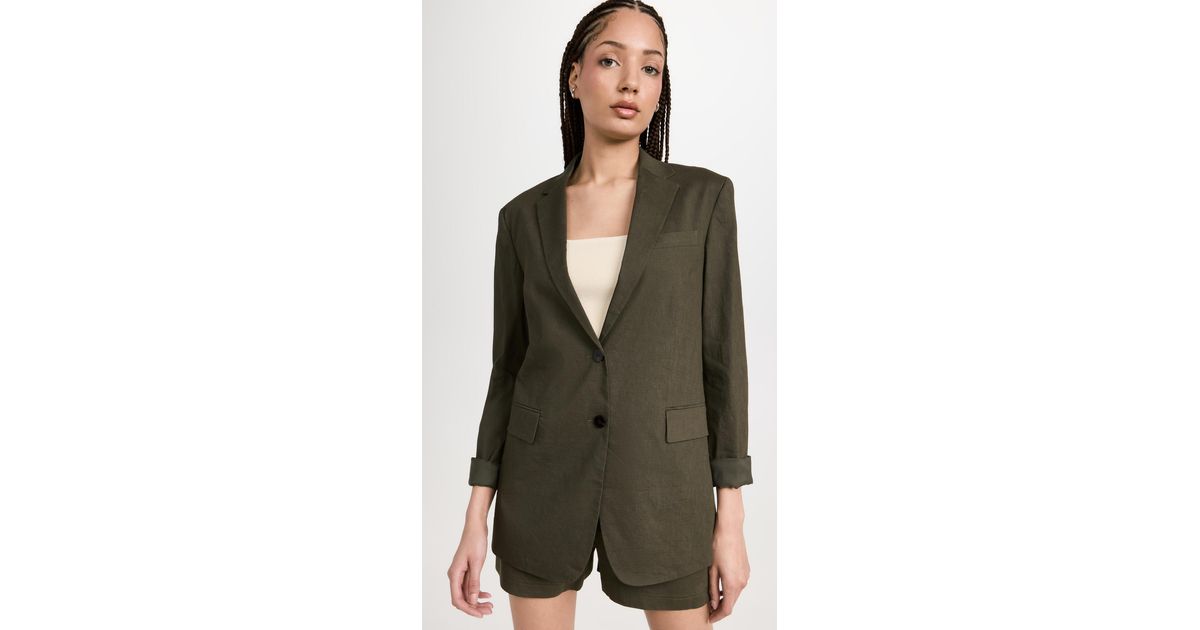 Theory Rolled Sleeve Bf Jacket in Green Lyst