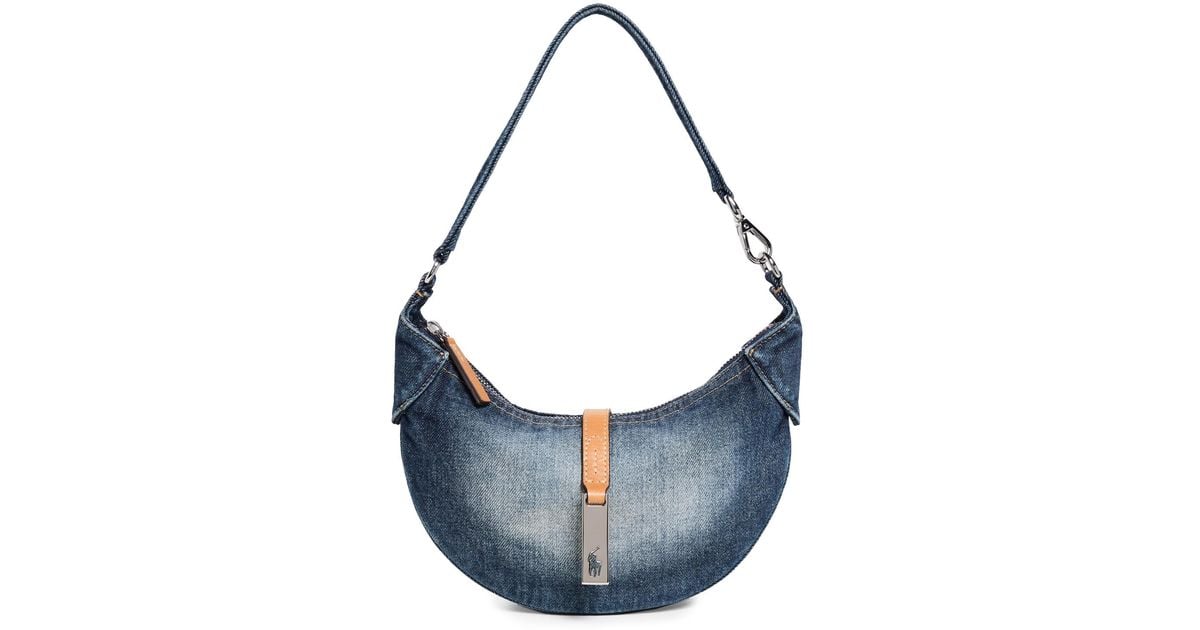 Polo Ralph Lauren Denim Small Shoulder Bag in Blue | Lyst Canada