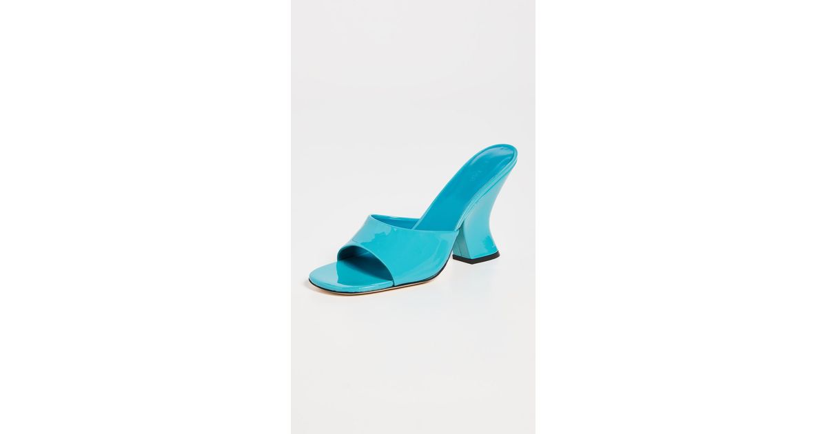 BY FAR Tais Aquamarine Patent Leather in Blue | Lyst