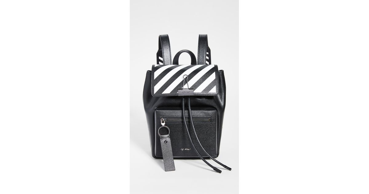 OFF-WHITE: Off White backpack in technical fabric with print - Black