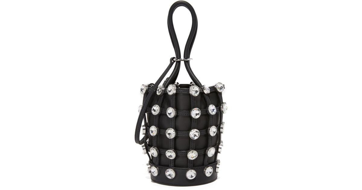 Alexander Wang Crystal Roxy Mini Bucket Bag in Black | Lyst Canada