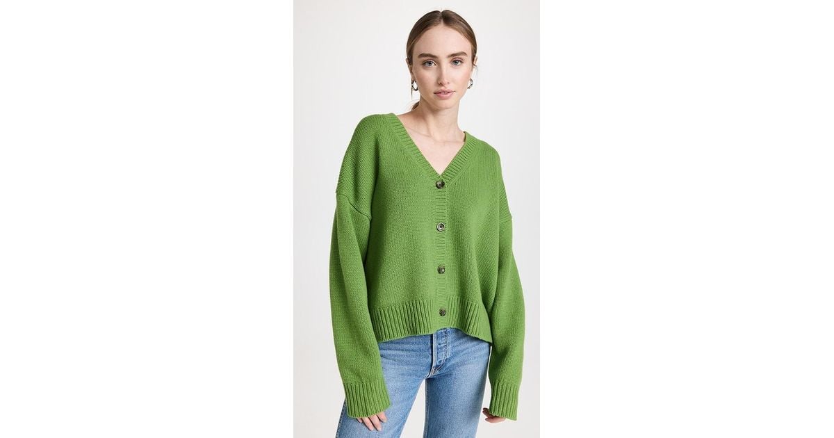 Green velvet outlet cardigan