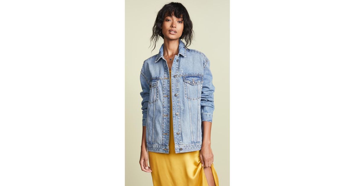 free people studded trucker jacket