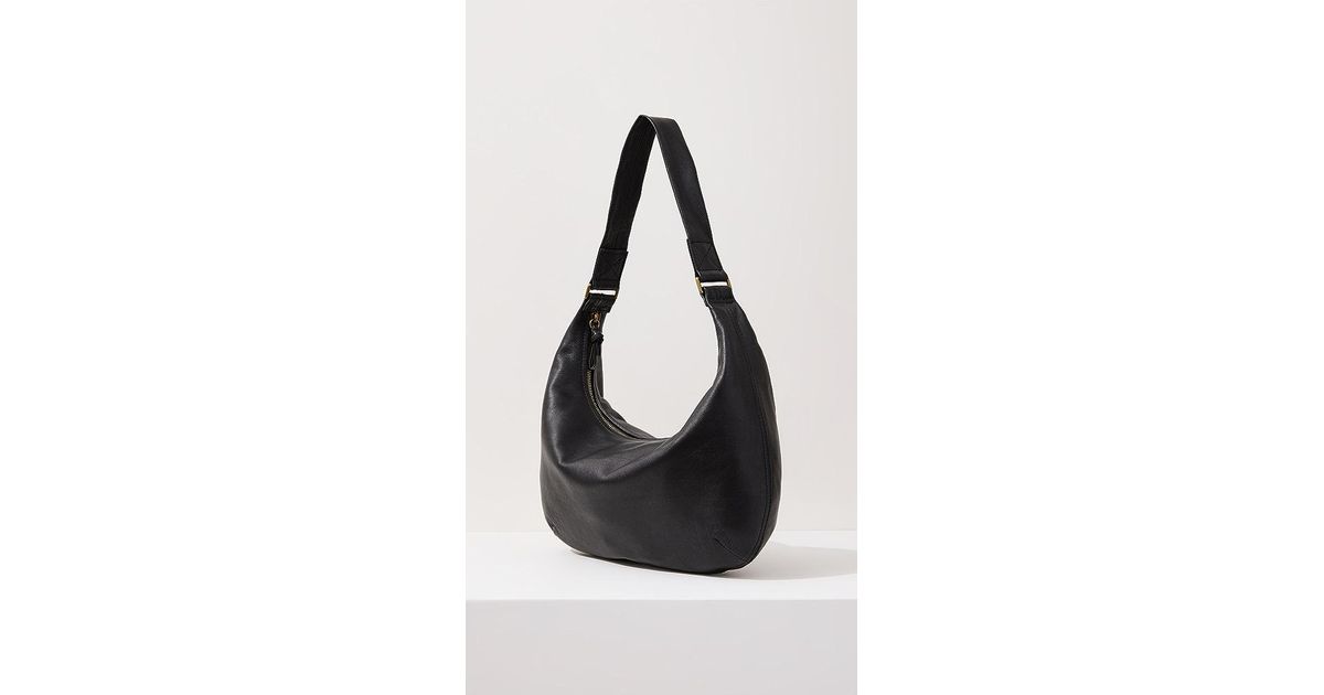 Black soft leather hobo handbags hot sale
