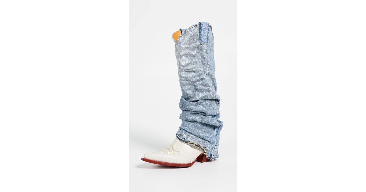 r13 denim cowboy boots