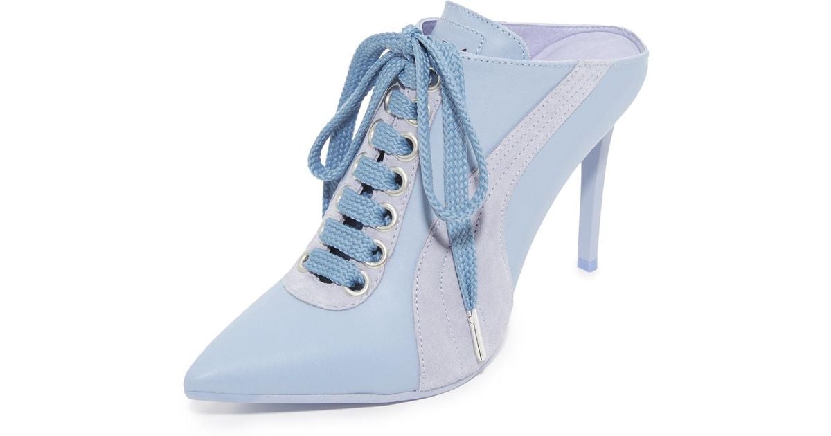 PUMA Fenty X Mule Heels in Blue | Lyst