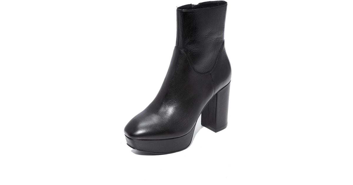 Ash Amazon Platform Booties in Black Lyst