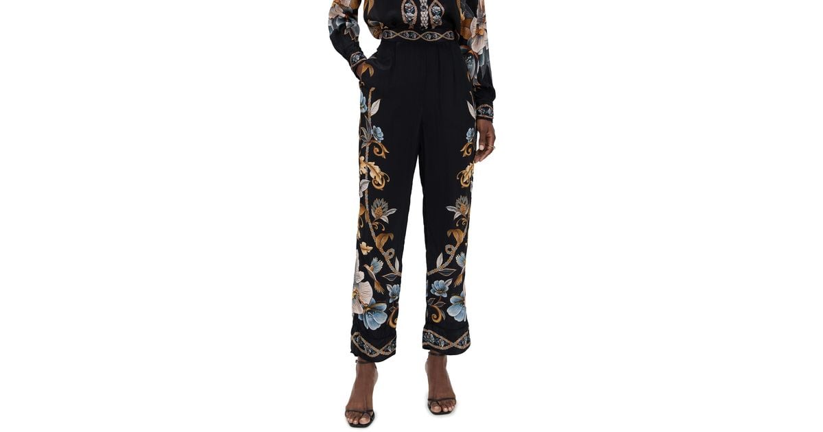 FARM Rio Snake Garden Pants in Black | Lyst