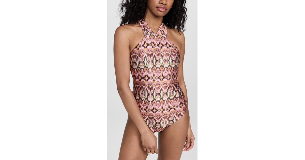 Shoshanna High Neck One Piece Lyst