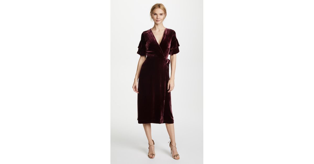 Club Monaco Velvet Tay Dress in Dark 