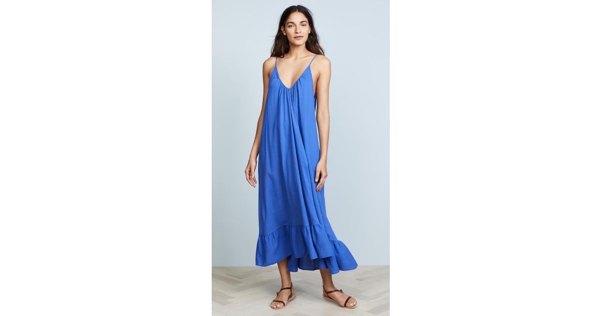 9seed paloma ruffle maxi dress