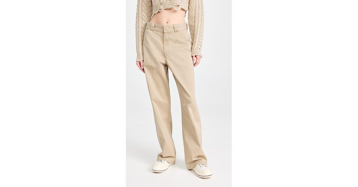 R13 Wide Leg Skate Pants in Natural Lyst