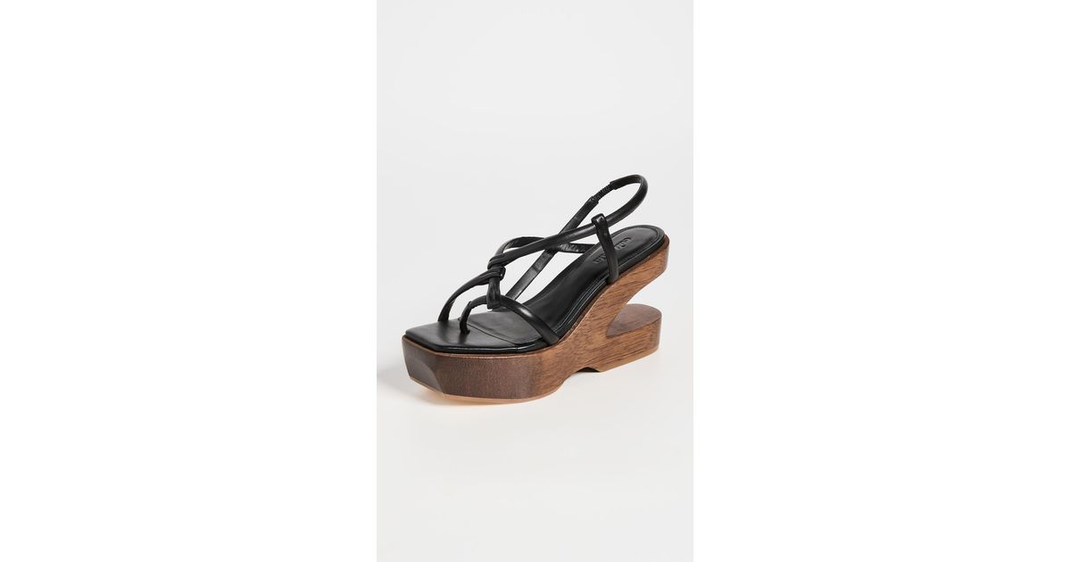 Cult Gaia Leather Nela Platform Sandals in Black Lyst Australia