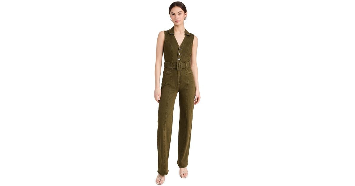 PAIGE Sasha Jumpsuit W/ Self Belt Lyst