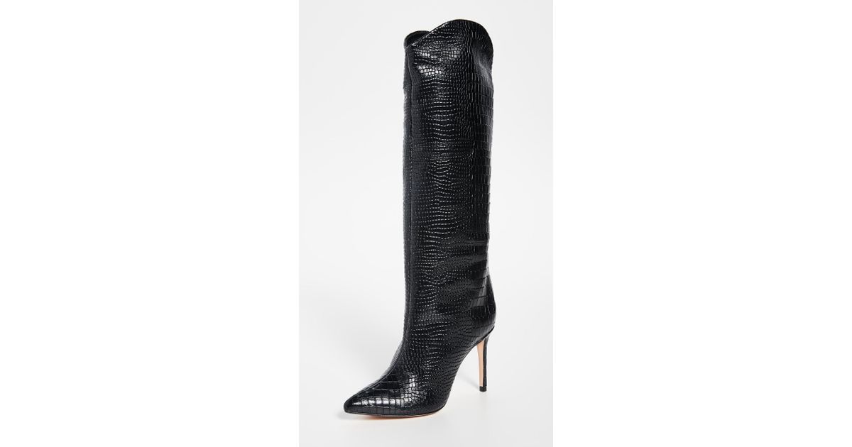 Schutz Leather Maryana Tall Boots in Black - Lyst