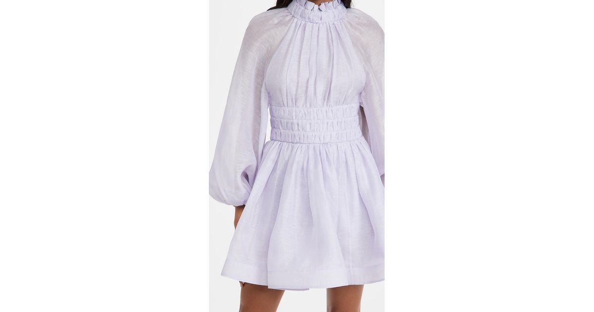 zimmermann luminous long sleeve mini
