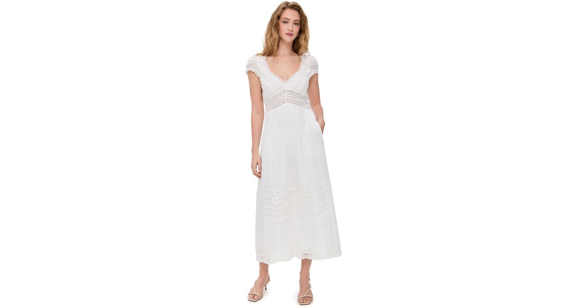 LoveShackFancy Suvi Dress in White | Lyst LoveShackFancy Suvi Dress in White | Lyst