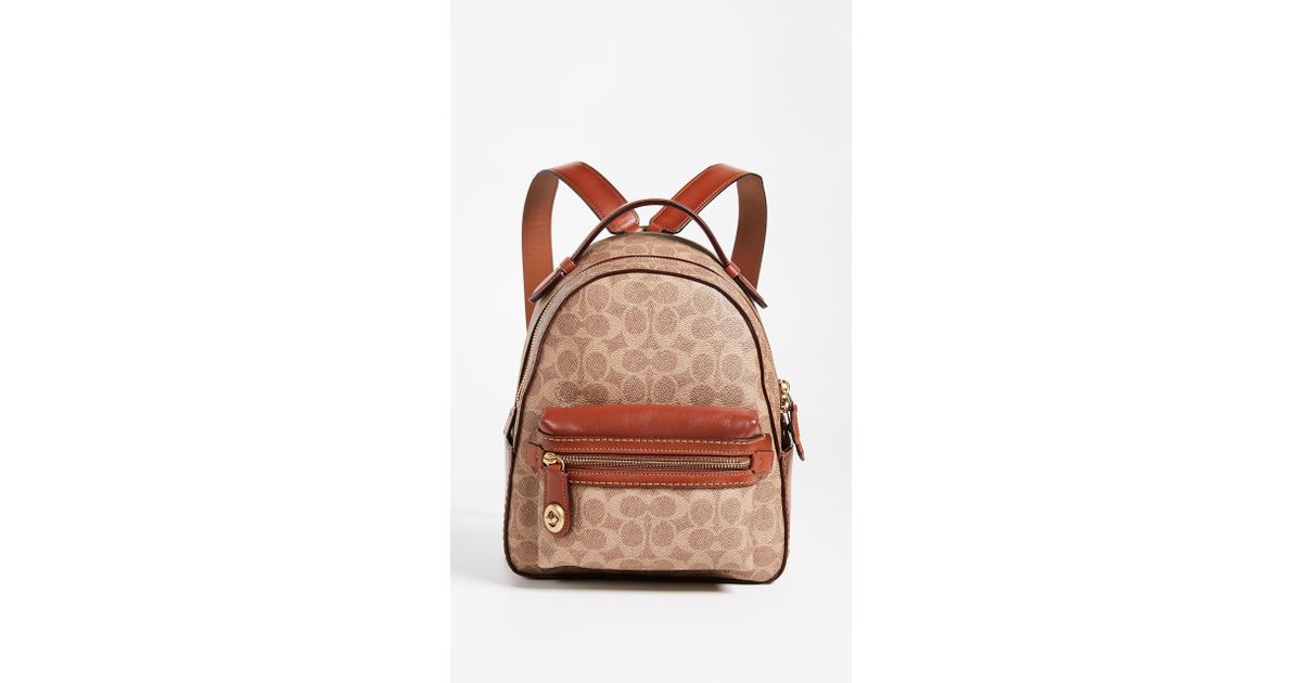 COACH Leather Signature Campus Backpack in Tan/Rust (Brown) - Lyst
