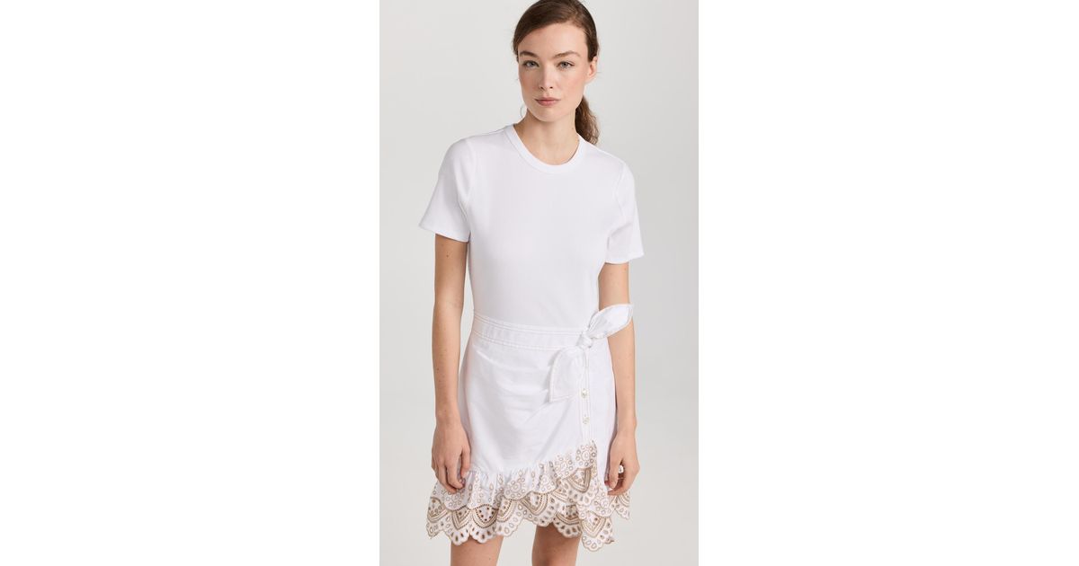 Veronica Beard Gradie Dress Mini Length in White | Lyst