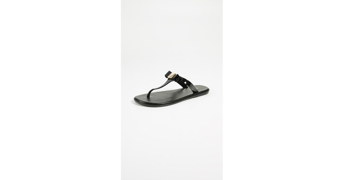 MICHAEL Michael Kors Caroline Jelly Thongs in Black | Lyst