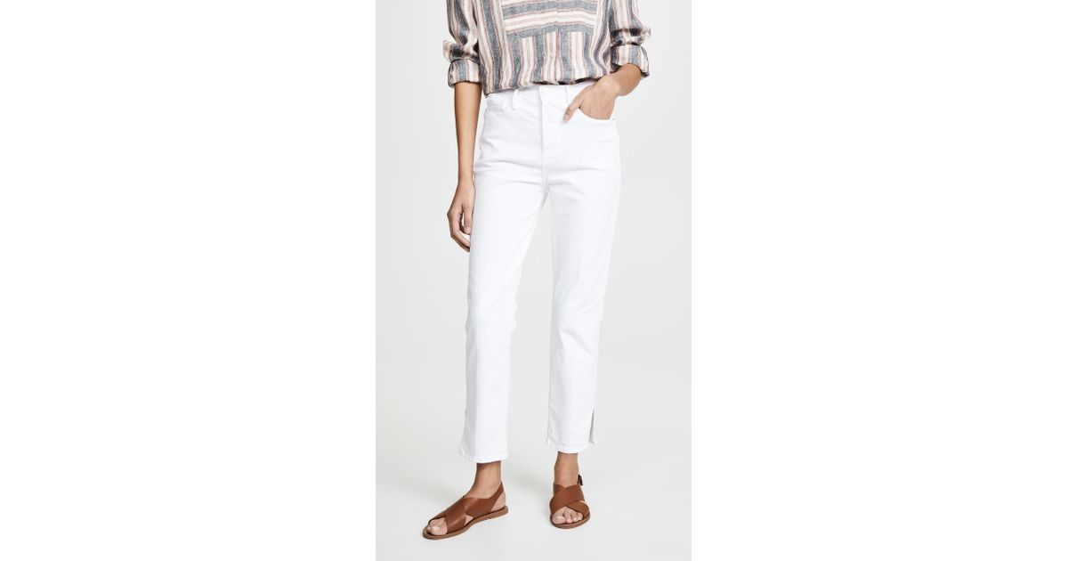 FRAME Le Sylvie Crop High Side Slit Jeans in White Lyst Canada